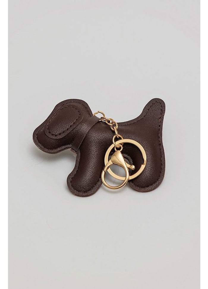 Bag Charm Dog - Brown