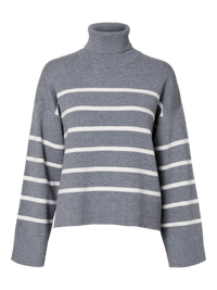 SLFKamma Roll Neck Trui - Grijs