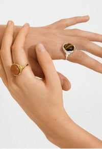 Sense Tiger Eye Ring - Zilver