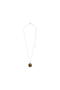 Sense Tiger Eye Ketting - Zilver