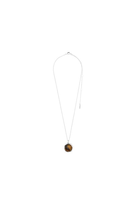 Sense Tiger Eye Ketting - Zilver
