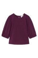 Serina Korte Mouwen Blouse - Paars