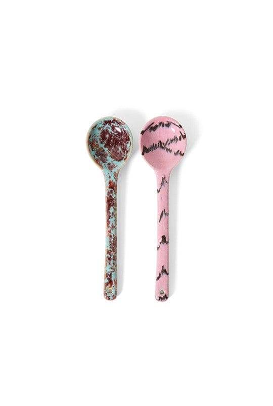 HKLiving 70's Ceramics Serving Spoons (Set of 2) - Sprinkle