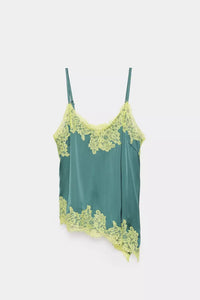 Slacy Kanten Top - Groen