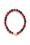Color Block Ketting - Rood/Paars