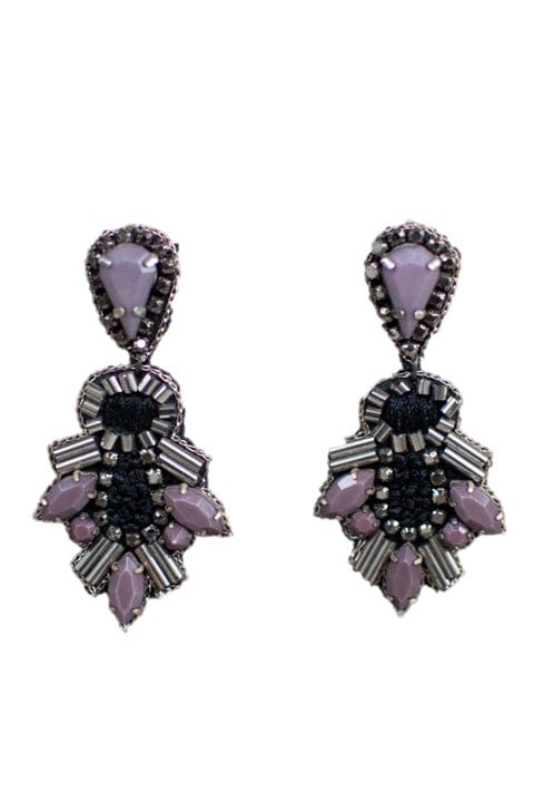 Vivienne Statement Earrings - Taupe Pink