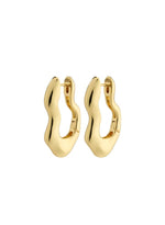 Wave Wavy Earrings - Gold