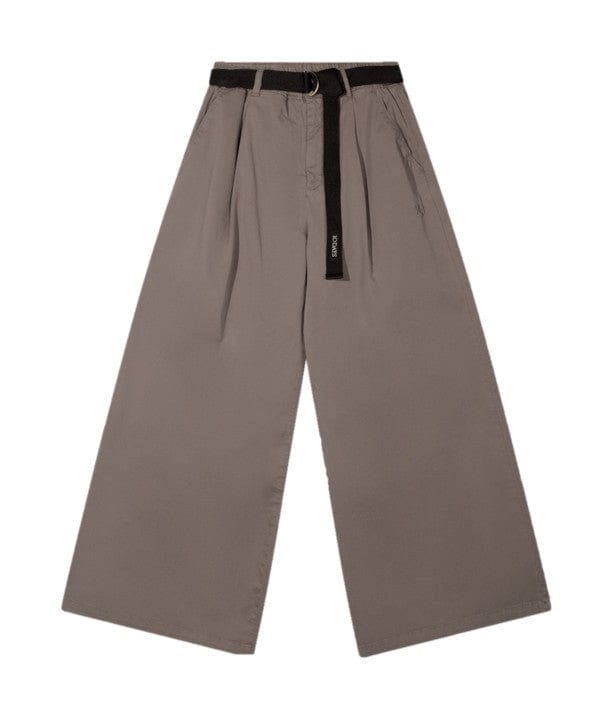 Wide Twill Pants - Grijsbruin