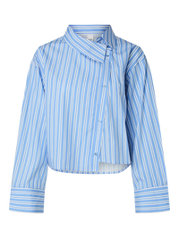 YASLee Uneven Cropped Blouse - Blauw