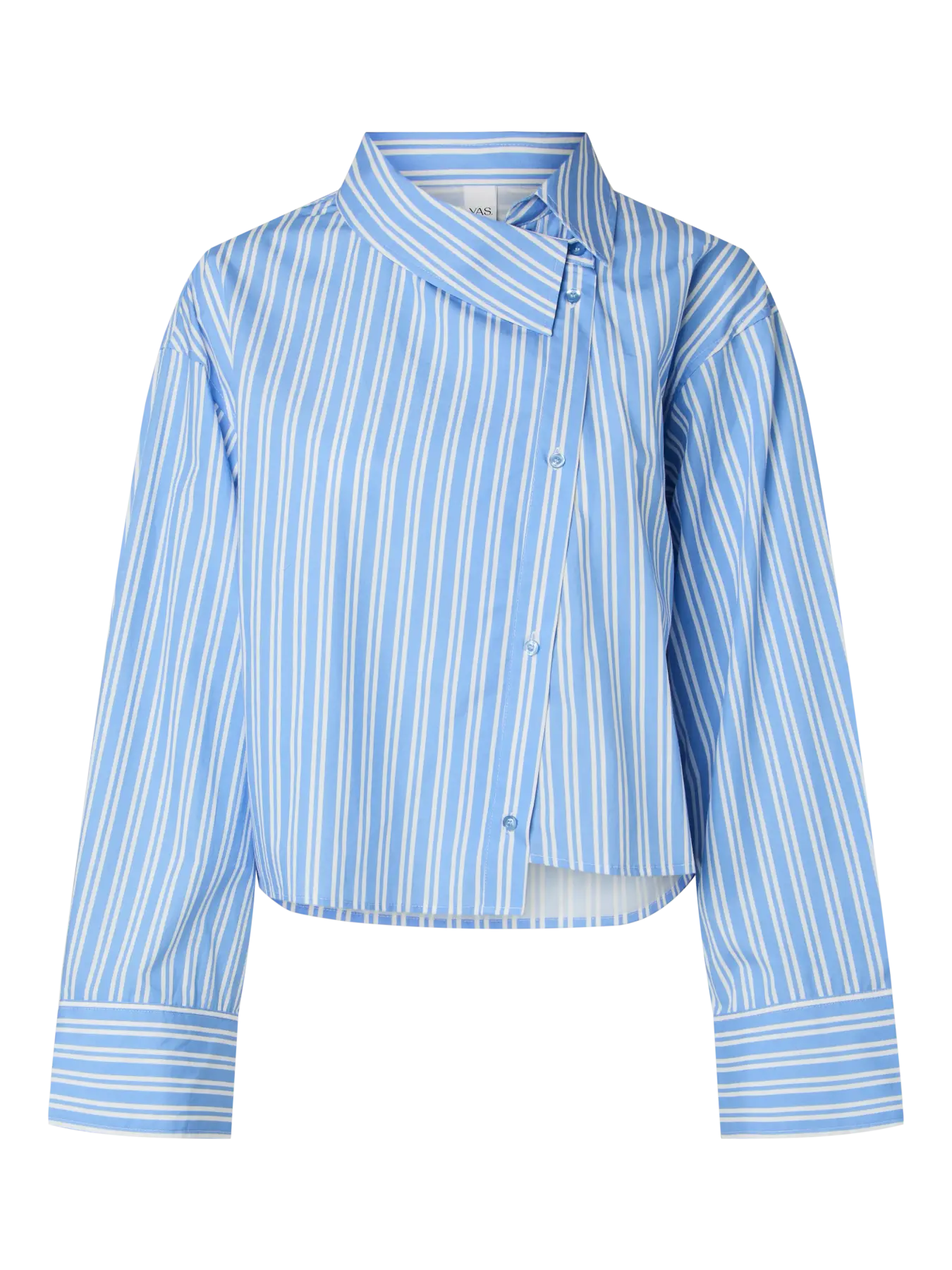 YASLee Uneven Cropped Blouse - Blauw