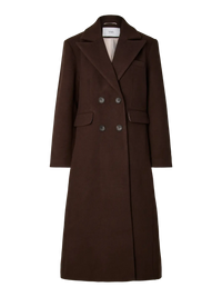 YASRoyla Lange Mantel - Donkerbruin