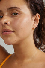 EVRA RECYCLED ORGANIC SHAPED CRYSTAL HOOPS